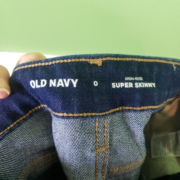 BUNDLE 2 Old Navy Denim High Rise Blue Black Skinny Jeans Size 0 - Picture 8 of 11